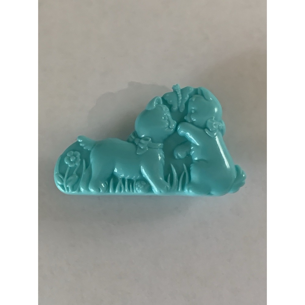 VTG My Little Pony Pretty Kitty Pet Lil L'il Litters Cat Happy Tabby Blue Brush